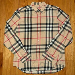 Burberry Somerton Full Print Runway Button Down Shirt 🔥